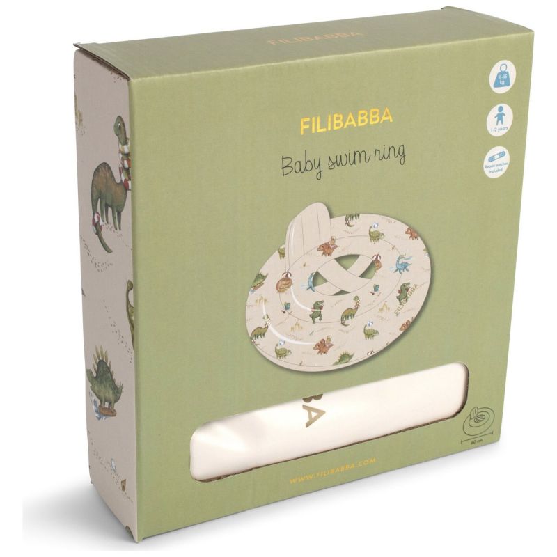 Bouée anneau de bain pour bébé Alfie Dino Beach Filibabba Packaging 4