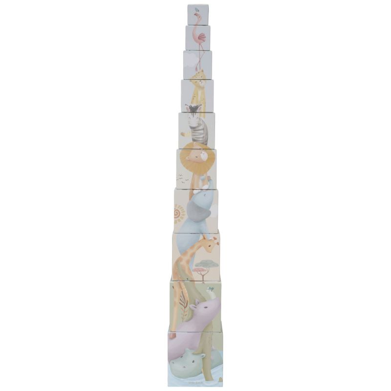 Cubes à empiler en carton Safari Friends Little Dutch Produit 1