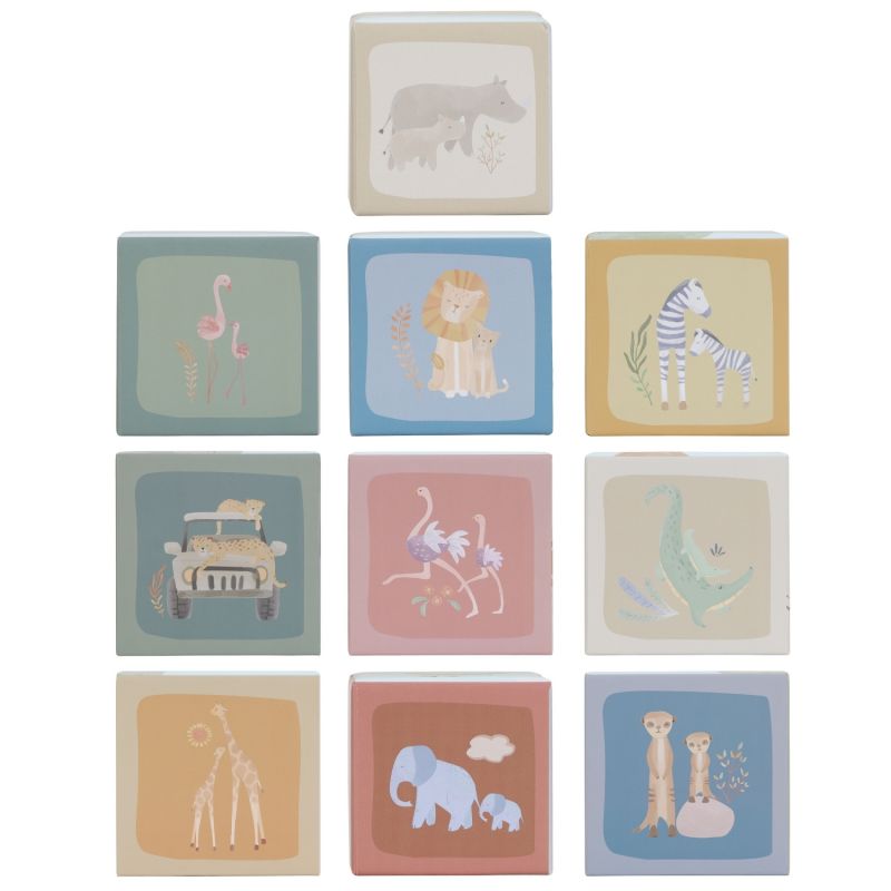 Cubes à empiler en carton Safari Friends Little Dutch Produit 3