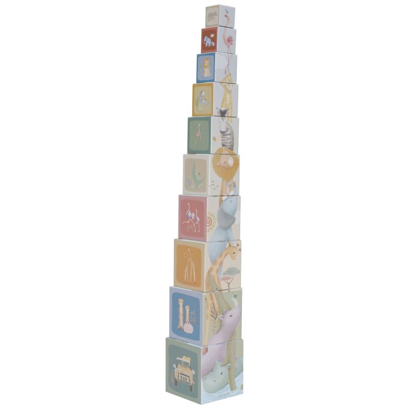 Cubes à empiler en carton Safari Friends Little Dutch Produit 7