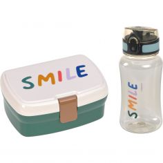 Set lunchbox et gourde Little Gang Ocean green - Lässig 