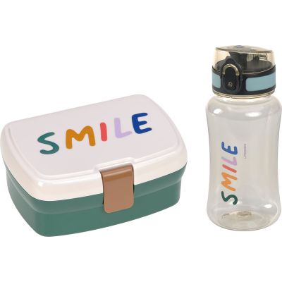 Set lunchbox et gourde Little Gang Ocean green (0,46 L) Lässig 