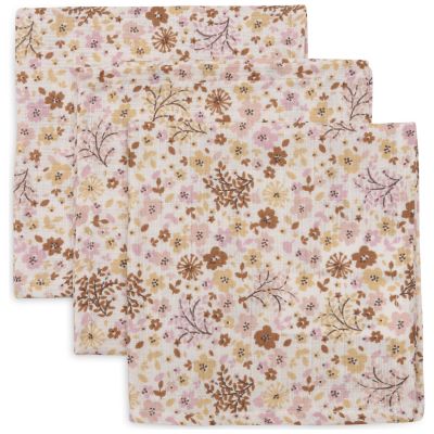 Lot de 3 mini langes en gaze de coton Flower Fairies (31 x 31 cm) Jollein