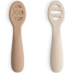 Lot de 2 cuillères d'apprentissage Natural-Shifting Sand - Mushie