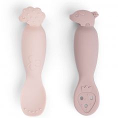 Lot de 2 premières cuillères Tiny farm Rose - Done by Deer