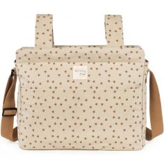 Sac à poussette coeurs Poppy Cannelle - Walking Mum
