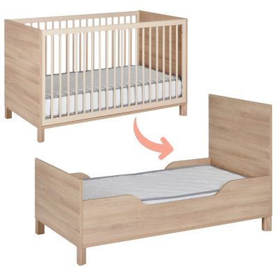 Lit bébé évolutif 70x140 cm avec 2 pans de transformation Calypso Galipette