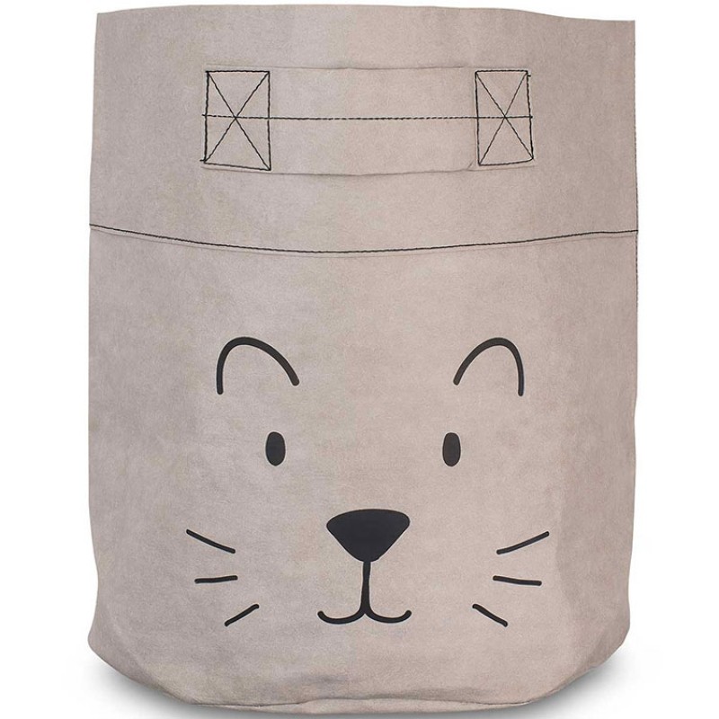 Grand sac à jouets Little lion gris Jollein
