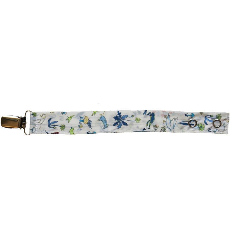 Attache sucette Liberty Alice bleu Luciole et Cie