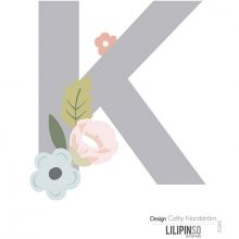 Lettre adhésive Bloom K  par Lilipinso