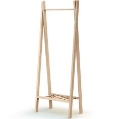 Portant à vêtements en bois de hêtre brut Essentiel - AT4
