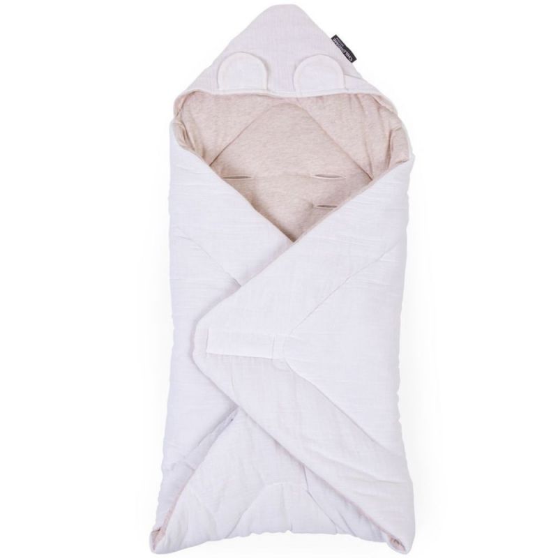 Couverture d'emmaillotage en mousseline Teddy beige (75 x 75 cm) Childhome