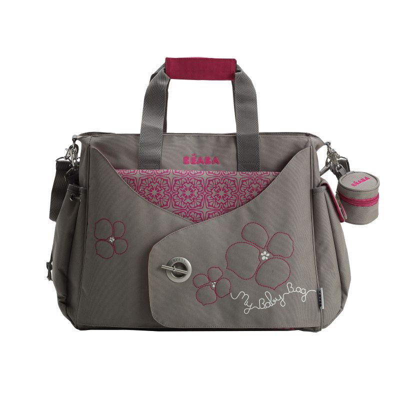 Sac à langer Sydney gris et rose Béaba