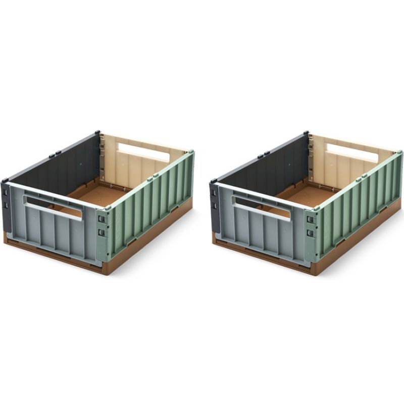 Lot de 2 caisses de rangement Weston M Sea blue multi mix Liewood
