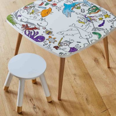 Pack table à colorier Coloritable + 2 Tabourets Plongée
