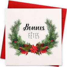 Carte de voeux Bonnes fêtes (13 x 13 cm)  par La Poupette à paillettes