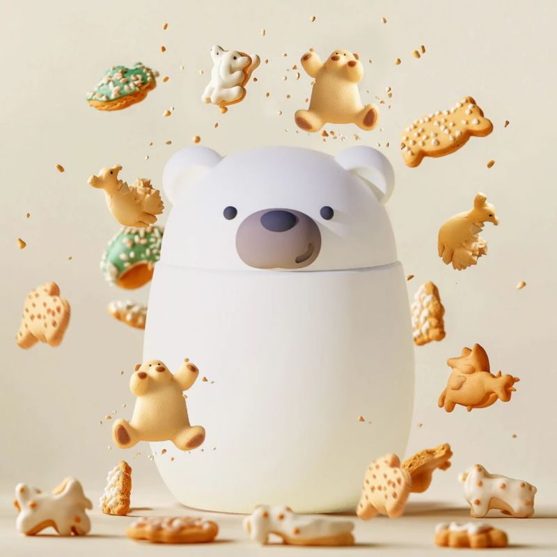 Boîte repas isotherme Bestie Ours Blanc (600 ml) Asobu Ambiance 2