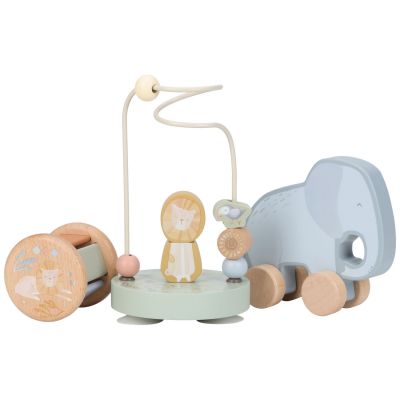 Coffret 3 jeux d'éveil en bois Safari Friends