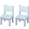 Lot de 2 chaises enfant en bois massif bleu gris  par Pioupiou et Merveilles