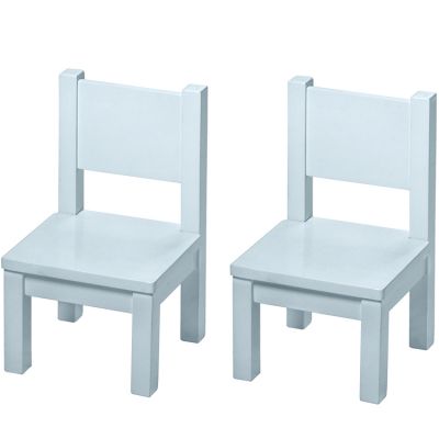 Lot de 2 chaises en bois bleu gris (1-4 ans)  par Pioupiou et Merveilles