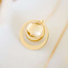 Bola de grossesse Gaïa chaîne (or jaune 18 carats) - Pleine Lune