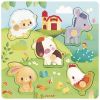 Puzzle tactile en bois Ferme (5 pièces) - Janod 