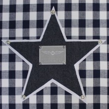 Tableau Silver Star à carreaux (30 x 30 cm)  par Moepa