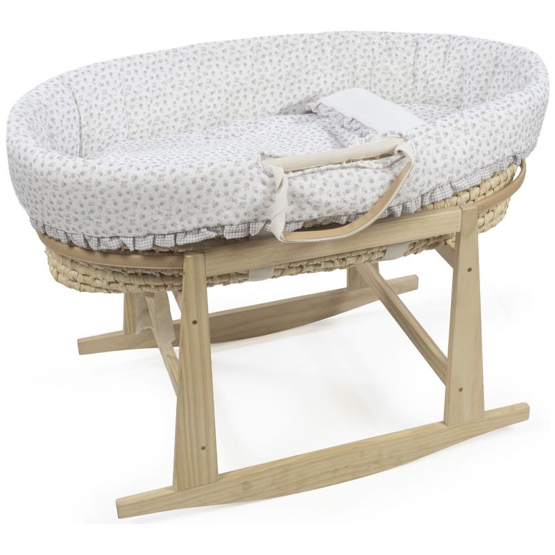 Habillage couffin Moïse Little Bloom Fleurs Gris TOG 2,5 Pasito a pasito Produit 3