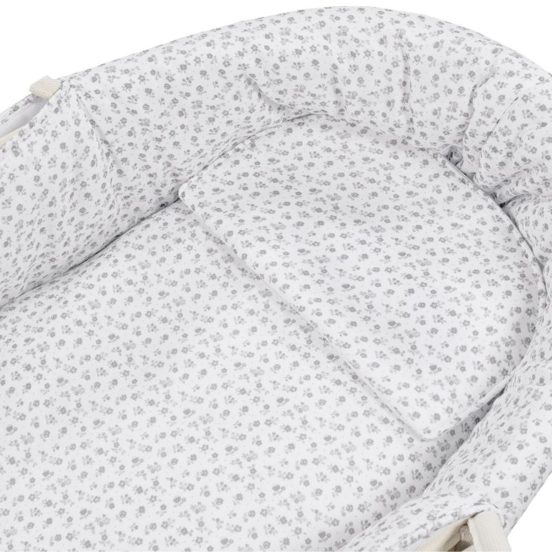 Habillage couffin Moïse Little Bloom Fleurs Gris TOG 2,5 Pasito a pasito Produit 4