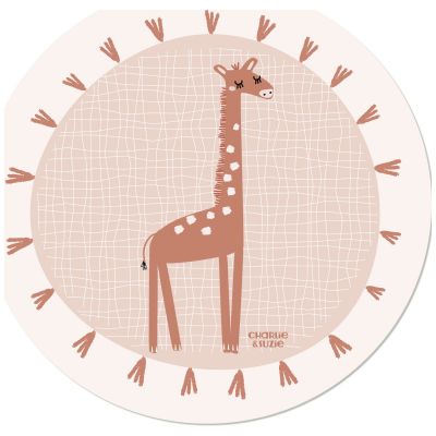 Tapis de protection rond Girafe Charlie et Suzie