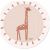 Variation Rose du produit Tapis de protection rond Girafe de la marque Charlie et Suzie