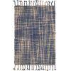 Tapis rectangulaire en jute Highlands bleu (140 x 200 cm) - AFKliving