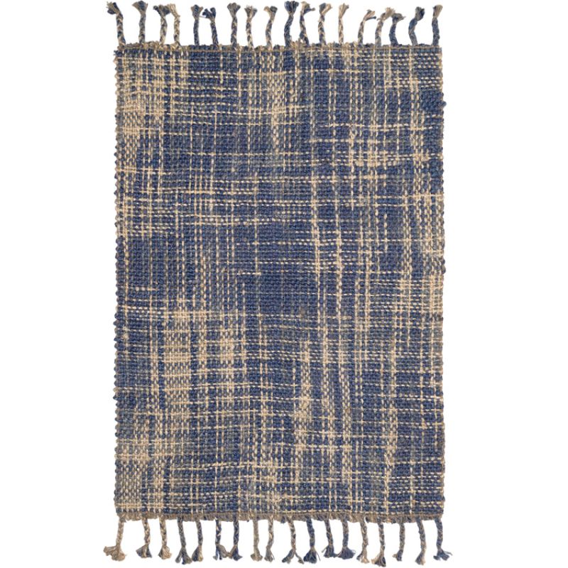Tapis rectangulaire en jute Highlands bleu (140 x 200 cm) AFKliving