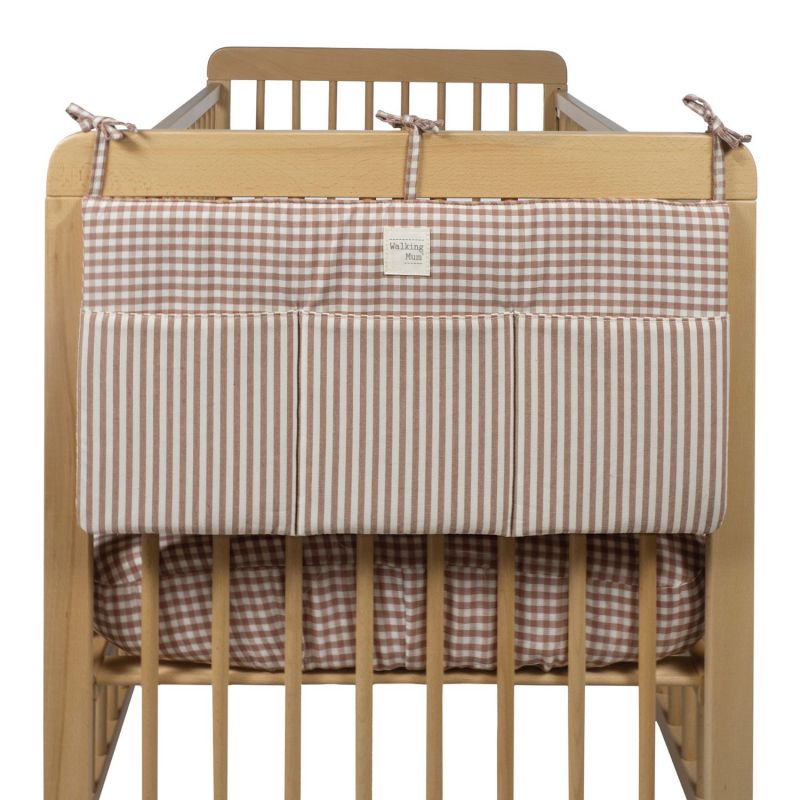 Organisateur de lit Praliné Vichy Rayures Moka Walking Mum Produit 2