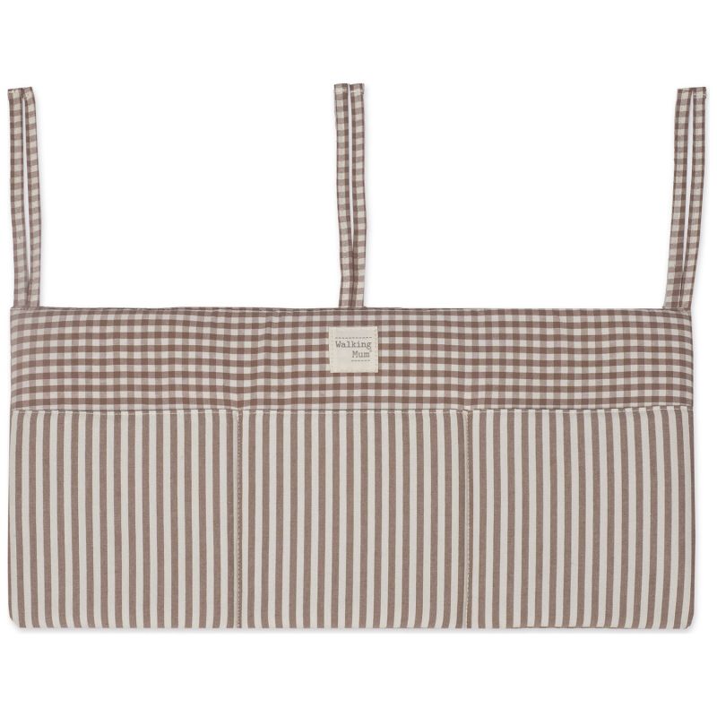 Organisateur de lit Praliné Vichy Rayures Moka Walking Mum Produit 3