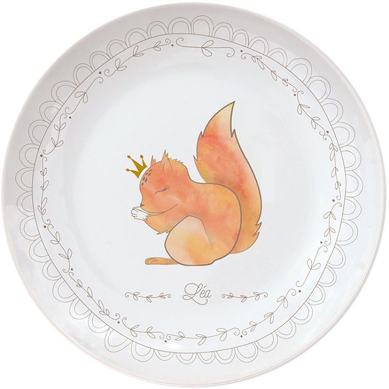 Assiette en porcelaine Ecureuil (personnalisable) Gaëlle Duval