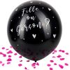 Ballon géant Gender reveal Fille confettis roses  par Arty Fêtes Factory