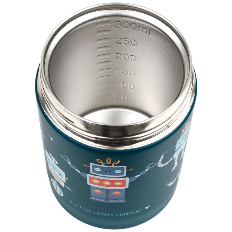 Boîte à repas isotherme Robots (0,3 L) A Little Lovely Company Produit ouvert 5