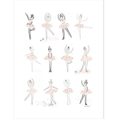 Grande affiche danseuses Ballerina (60 x 80 cm)