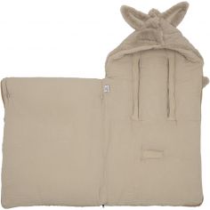 Nid d'ange passe sangle angora et gaze de coton Beige (0-6 mois)