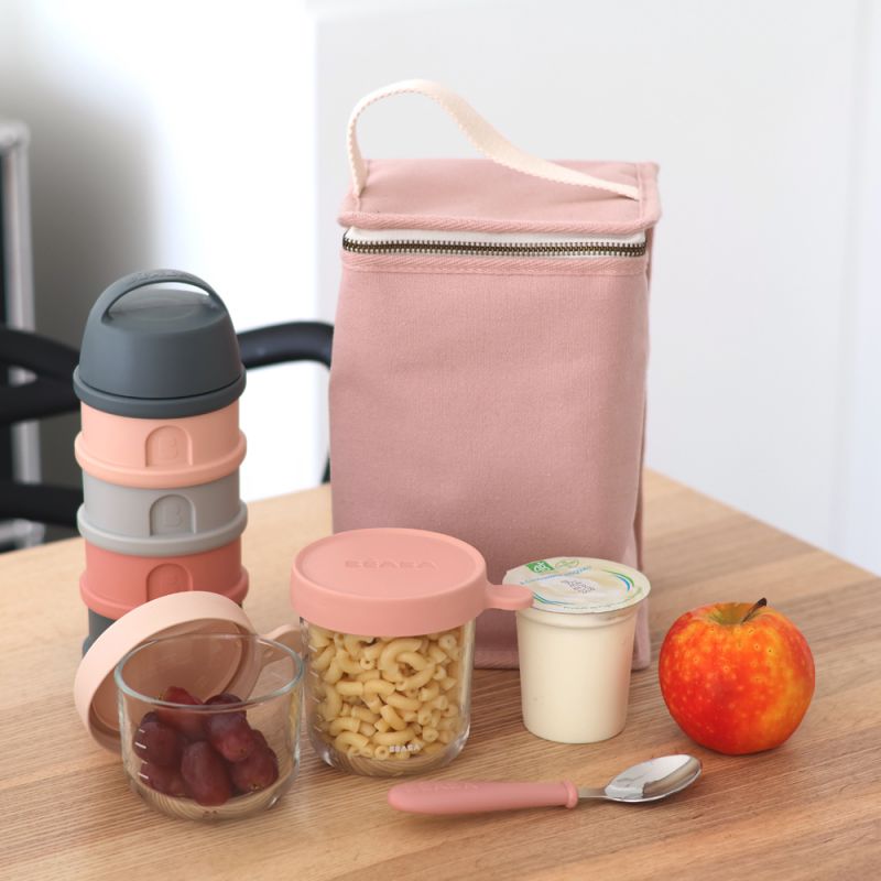 Sac isotherme Canvas rose poudré (0,28 L) Béaba Ambiance 7