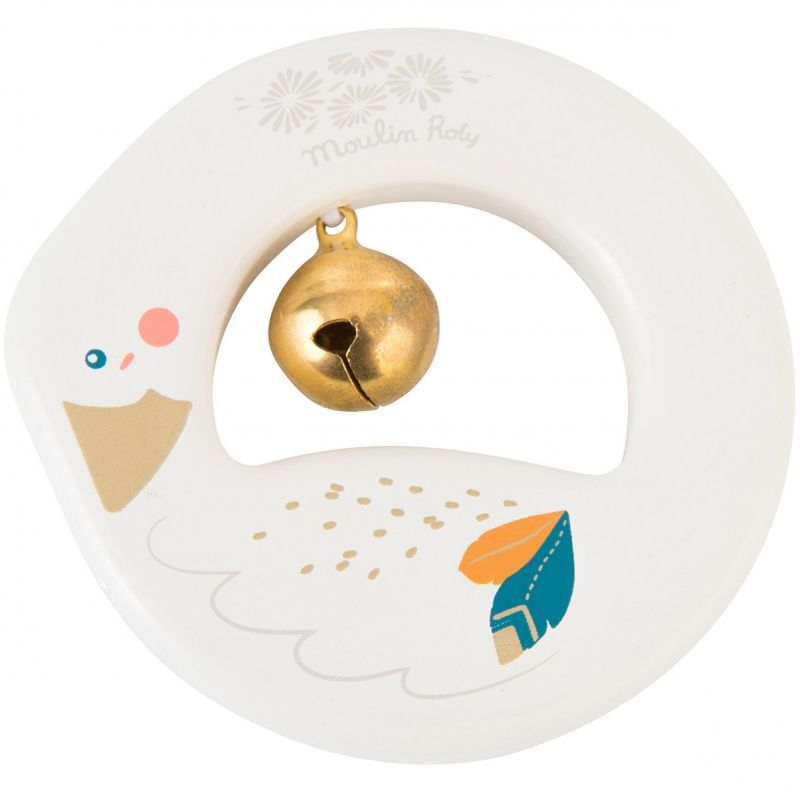 Hochet en bois oie Le voyage d'Olga Moulin Roty