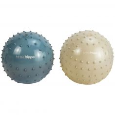Set de 2 balles sensorielles bleu métallique et kaki - Find that hippo