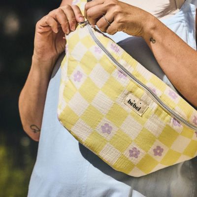 Banane à langer Comme un bonbon Romy damier jaune BEBEL