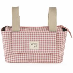 Sac à poussette I love vichy rose - Walking Mum