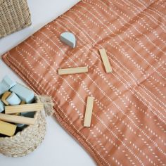 Tapis de jeu carré Nepo Terracotta (100 x 100 cm)