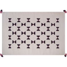 Tapis de laine Kilim noeuds graphiques (110 x 160 cm)