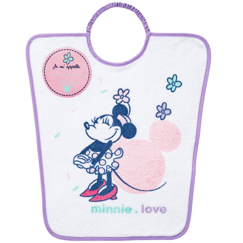 Bavoir passe-tête Minnie Love Babycalin