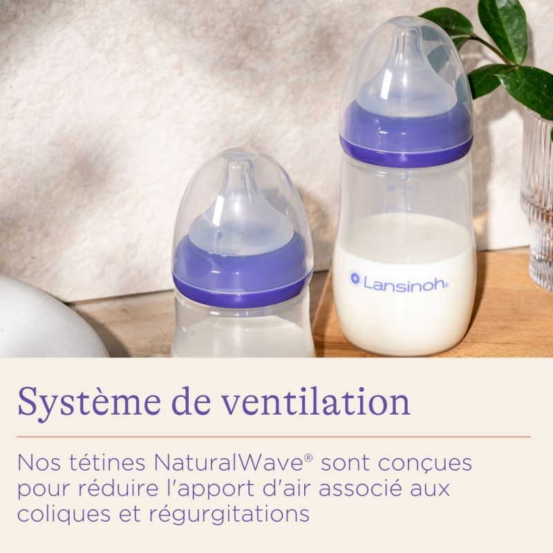 Biberon avec tétine NaturalWave (160 ml) Lansinoh Ambiance 5