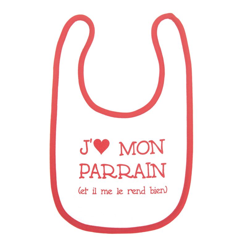 Bavoir J'aime mon parrain BB & Co
